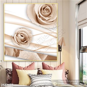 Tranh hoa hồng trang trí treo tường đẹp