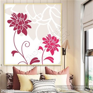 Tranh hoa cúc đẹp độc đáo