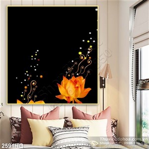 Tranh hoa Sen đẹp độc đáo