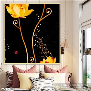 Tranh hoa lá trang trí dán tường đẹp