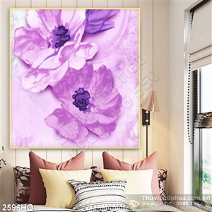 Tranh hoa lá dán tường đẹp