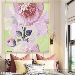 Tranh hoa lá dán tường đẹp