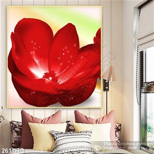 Tranh hoa tulip đổ đẹp