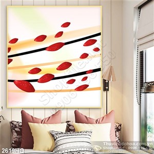 Tranh hoa lá dán tường đẹp