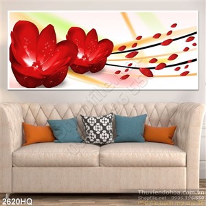 Tranh hoa lá trang trí dán tường đẹp