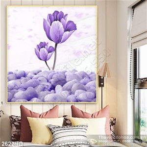 Tranh hoa lá nghệ thuật đẹp