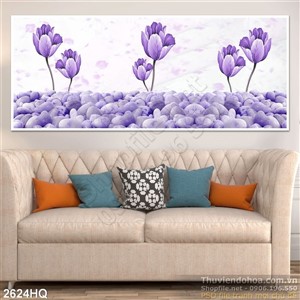 Tranh hoa tulip treo tường nghệ thuật