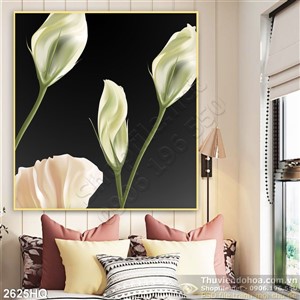 Tranh hoa cát tường hiện đại treo tường