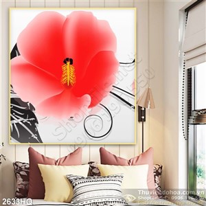 Tranh hoa lá trang trí dán tường đẹp