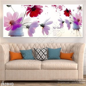 Tranh hoa lá dán tường đẹp