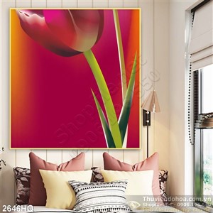 Tranh hoa tulip độc đáo nghệ thuật