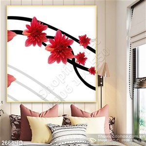 Tranh hoa Cúc trang trí đẹp