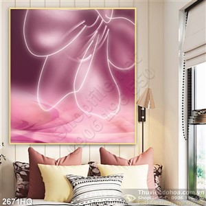 Tranh hoa dán tường độc đáo