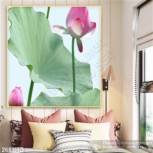 Tranh hoa Sen treo tường đẹp