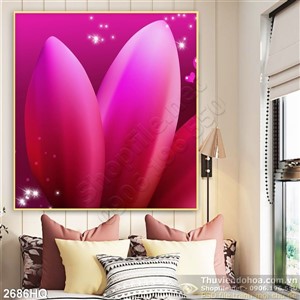 Tranh hoa lá trang trí hiện đại