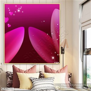 Tranh hoa lá trang trí đẹp