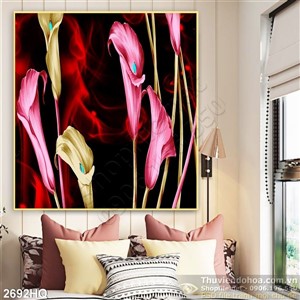 Tranh hoa lá Vân Môn hiện đại