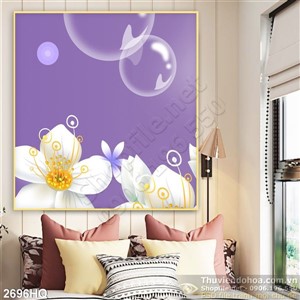 Tranh hoa lá dán tường đẹp