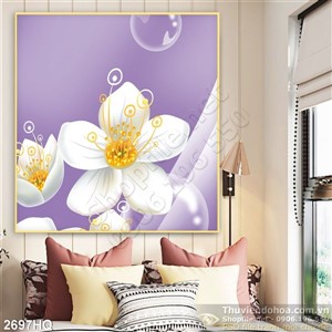 Tranh hoa lá trang trí treo tường độc đáo