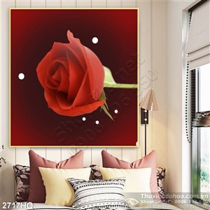 Tranh hoa Hồng treo tường phòng ngủ