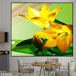 Tranh hoa Ly đẹp độc đáo