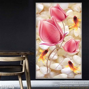 Tranh hoa lá trang trí dán tường đẹp
