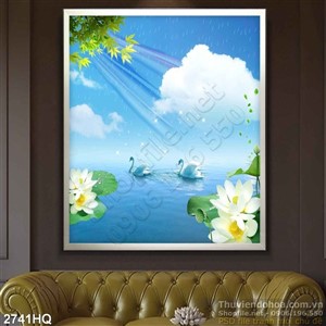 Tranh hoa lá trang trí đẹp độc đáo