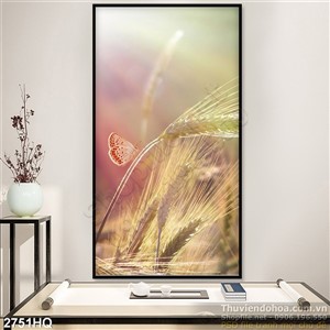 Tranh hoa lá trang trí phòng ngủ