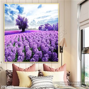 Tranh hoa Tiên ong treo tường phòng khách