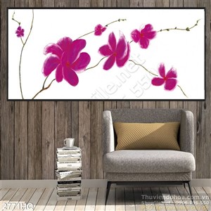 Tranh hoa Lan trang trí Tết