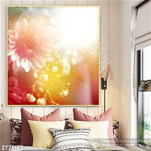 Tranh hoa Cúc trang trí phòng ngủ