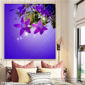 Tranh hoa lá trang trí phòng bếp