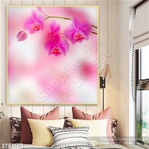 Tranh hoa Lan trang trí treo tường phòng ngủ
