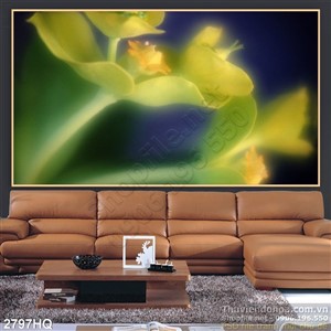 Tranh hoa lá trang trí tường phòng ngủ