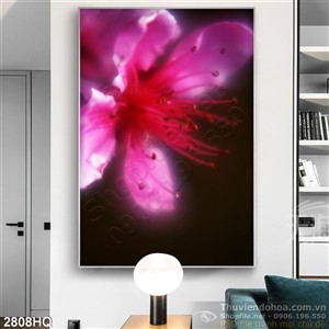 Tranh hoa lá trang trí phòng ngủ