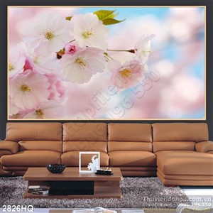 Tranh hoa đào đẹp độc đáo