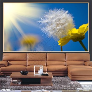 Tranh hoa bồ công anh và ánh sáng mặt trời