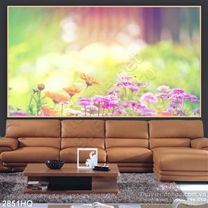 Tranh hoa Cúc trang trí dán tường