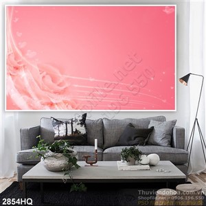 Tranh hoa hồng treo tường phòng khách