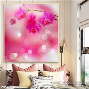 Tranh hoa Lan hồ điệp đẹp
