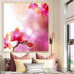 Tranh hoa lá nghệ thuật trang trí đẹp