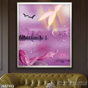 Tranh hoa lá trang trí tường đẹp