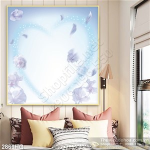 Tranh hoa lá Valentine đẹp