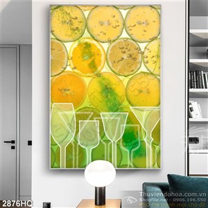 Tranh hoa lá trang trí hiện đại