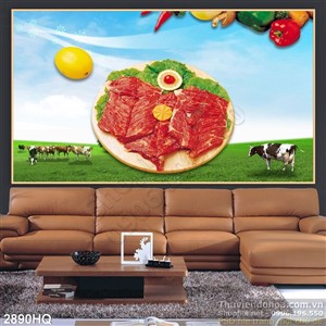 Tranh hoa lá trang trí phòng bếp