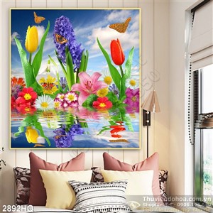 Tranh hoa lá tổng hợp đọc đáo