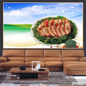 Tranh hoa lá treo tường phòng bếp