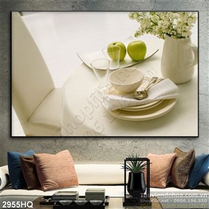 Tranh hoa lá và trái cây trang trí phòng