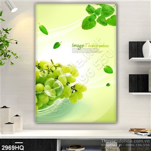 Tranh quả nho trang trí bếp