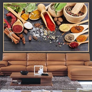 Tranh rau củ quả nấu bếp